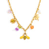 Wholesale Women's Light Luxury Style Stainless Steel Electroplated Necklace With Heart Shape Fruit Flower Bow Insect Leaf Ushaped Star Animal Zodiac Patterns
