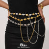 Wholesale Women's Light Luxury Style Stainless Steel Goldplated Handmade Necklace And Bracelet Set With Textured Hollow Design
