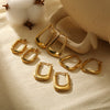 Wholesale Women's Light Luxury Style Stainless Steel Ushaped Electroplated Earrings