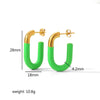 Wholesale Women's Light Luxury Style Stainless Steel Ushaped Electroplated Earrings