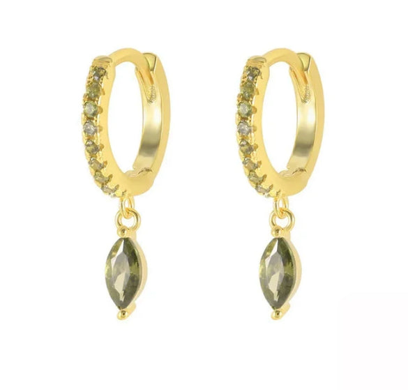 Wholesale Women's Light Luxury Style 925 Sterling Silver Geometric Water Drop Earrings Inlaid With Zircon