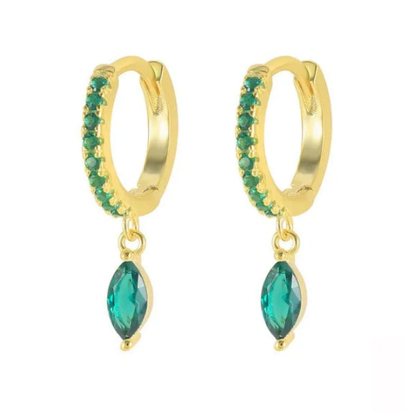 Wholesale Women's Light Luxury Style 925 Sterling Silver Geometric Water Drop Earrings Inlaid With Zircon