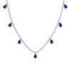 Wholesale Women's Light Luxury Style 925 Sterling Silver Pearshaped Zircon Pendant Clavicle Chain Necklace With Electroplating