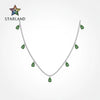 Wholesale Women's Light Luxury Style 925 Sterling Silver Pearshaped Zircon Pendant Clavicle Chain Necklace With Electroplating