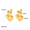 Wholesale Women's Light Luxury Style Titanium Steel And Stainless Steel Geometric U Shape Tassel Earrings With Electroplating