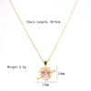 Wholesale Women's Light Luxury Style Titanium Steel Necklace With Heart And Flower Shapes Inlaid With Zircon Oshaped Chain