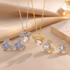 Wholesale Women's Light Luxury Style Titanium Steel Ochain Necklace With Diamond Treatment And Mickey Design