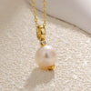 Wholesale Women's Light Luxury Sweet Style Copper Gold Plated Freshwater Baroque Pearl Necklace With Butterfly Flower Drop Shape Design