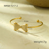 Wholesale Women's Light Luxury Titanium Steel And Stainless Steel Bow Tie Earrings Necklace Ring Set With Electroplating