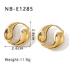 Wholesale Women's Light Luxury Titanium Steel And Stainless Steel Earrings With Geometric Design And 18K Vacuum Plating In Furnace