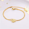 Wholesale Women's Light Luxury Titanium Steel Bracelet With Electroplating And Letters Numbers Text Design