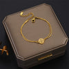 Wholesale Women's Light Luxury Titanium Steel Bracelet With Electroplating And Letters Numbers Text Design