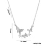 Wholesale Women's Light Luxury Titanium Steel Butterfly Pendant Necklace With Water Wave Chain And 319 Vacuum Electroplating In Furnace