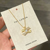 Wholesale Women's Light Luxury Titanium Steel Necklace With Oshaped Chain And Copper Zirconinlaid Letter Heart Pendant