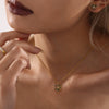 Wholesale Women's Light Luxury Titanium Steel Snowflake Zircon Clavicle Necklace With Electroplating And Geometric Design