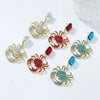 Wholesale Women's Light Luxury Zinc Alloy Animal Crab Geometric Diamond Earrings