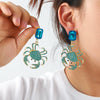Wholesale Women's Light Luxury Zinc Alloy Animal Crab Geometric Diamond Earrings