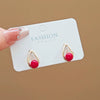 Wholesale Women's Light Luxury Zinc Alloy Water Drop Shape Electroplated Earrings