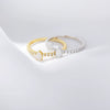 Wholesale Women's Light Luxury Zircon Inlaid Sterling Silver Geometric Water Drop Ring