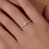 Wholesale Women's Light Luxury Zircon Inlaid Sterling Silver Geometric Water Drop Ring