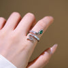 Wholesale Women's Light Luxury Zodiac Animal Snake Open Ring Gold Plated Copper Electroplated Jewelry