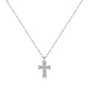 Wholesale Women's Literary Personality Cross Pendant Stacked Wind Full Diamond 925 Silver Necklace