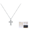 Wholesale Women's Literary Personality Cross Pendant Stacked Wind Full Diamond 925 Silver Necklace