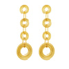 Wholesale Women's Long High End Stainless Steel Tassel Geometric Earrings With Electroplating