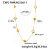 Wholesale Women's Long Necklace Czech Glass 316L Stainless Steel 316L Stainless Steel Geometric Electroplated Light Luxury Jewelry Accessories