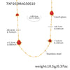 Wholesale Women's Long Necklace With Water Drop Triangle Shape Small Steel Beads And Czech Imported Glass Stainless Steel Double Layer Stacked Geometric Pattern Electroplated