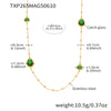 Wholesale Women's Long Necklace With Water Drop Triangle Shape Small Steel Beads And Czech Imported Glass Stainless Steel Double Layer Stacked Geometric Pattern Electroplated