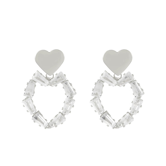 Wholesale Women's Long Tassel Earrings Copper With Diamond Butterfly And Heart Shape Design
