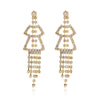 Wholesale Women's Long Tassel Earrings Copper With Diamond Butterfly And Heart Shape Design