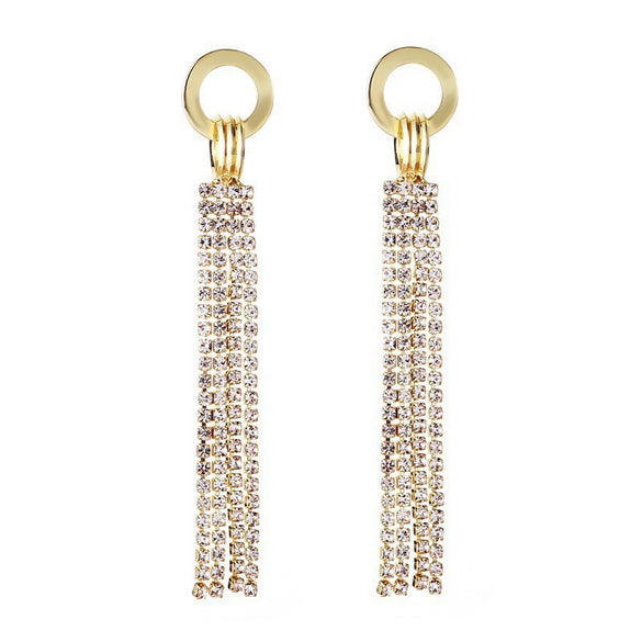 Wholesale Women's Long Tassel Earrings Copper With Diamond Butterfly And Heart Shape Design