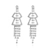 Wholesale Women's Long Tassel Earrings Copper With Diamond Butterfly And Heart Shape Design