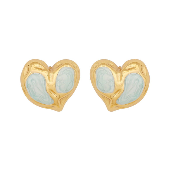 Wholesale Women's Love Earrings Stainless Steel Heart Shaped With Oil Dripping Treatment