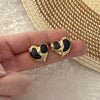 Wholesale Women's Love Earrings Stainless Steel Heart Shaped With Oil Dripping Treatment