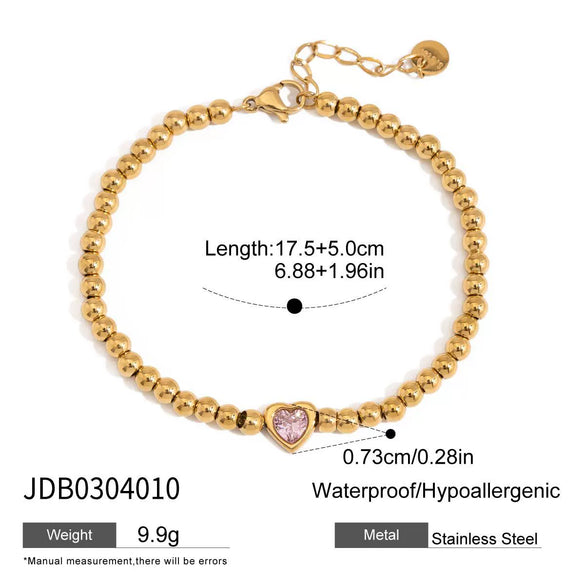Wholesale Women's Love Geometric Stainless Steel Electroplated Bracelet Light Luxury High End Jewelry Without Fading