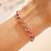 Wholesale Women's Love Hollow Heart Shape Zinc Alloy Micro Inlaid Zircon Jewelry Bracelet With Diamond Design