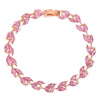 Wholesale Women's Love Hollow Heart Shape Zinc Alloy Micro Inlaid Zircon Jewelry Bracelet With Diamond Design