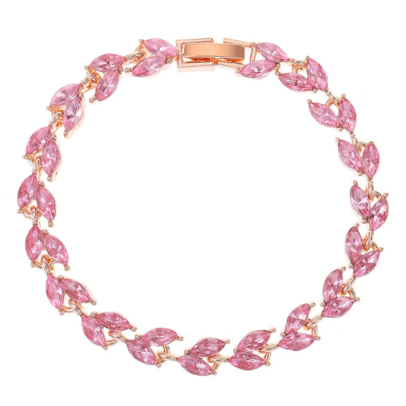 Wholesale Women's Love Hollow Heart Shape Zinc Alloy Micro Inlaid Zircon Jewelry Bracelet With Diamond Design