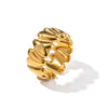 Wholesale Women's Love Ring Stainless Steel Geometric Style Electroplated Jewelry