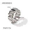 Wholesale Women's Love Ring Stainless Steel Geometric Style Electroplated Jewelry