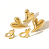 Wholesale Women's Love Ring Titanium Steel Heartshaped High Sense Electroplated