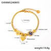 Wholesale Women's Love Round Stainless Steel Bracelet With Heart And Geometric Elements 18K Gold Plated