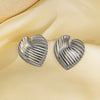 Wholesale Women's Love Series 18K Gold Plated Titanium Steel Heart Shaped Earrings With Electroplating