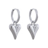 Wholesale Women's Love Series 18K Gold Plated Titanium Steel Heart Shaped Earrings With Electroplating