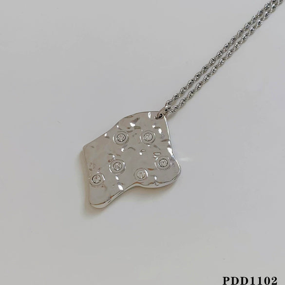 Wholesale Women's Love Water Drops Bell Round Geometric 316 Stainless Steel Pendant Necklace Earrings Suit With Electroplating