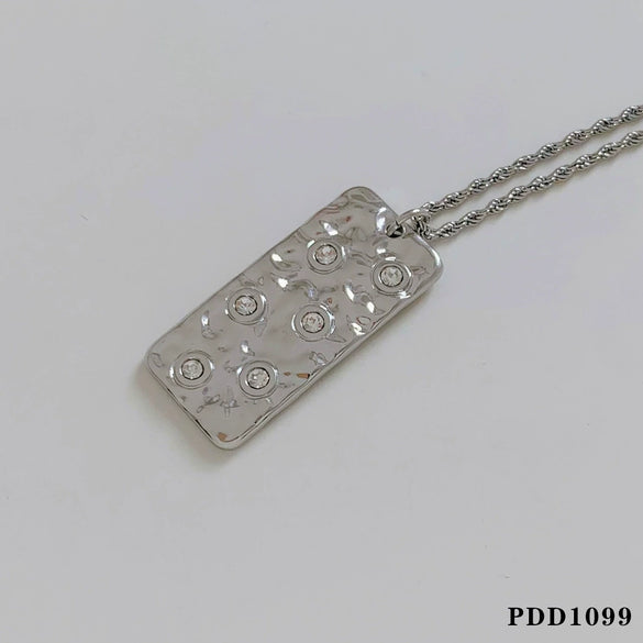 Wholesale Women's Love Water Drops Bell Round Geometric 316 Stainless Steel Pendant Necklace Earrings Suit With Electroplating