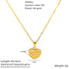 Wholesale Women's Lovely Heart Shape Zirconia Titanium Steel Cross Chain Necklace
